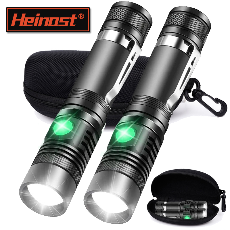 Outdoor Hunting Lights - Linterna de mano recargable T6, linterna