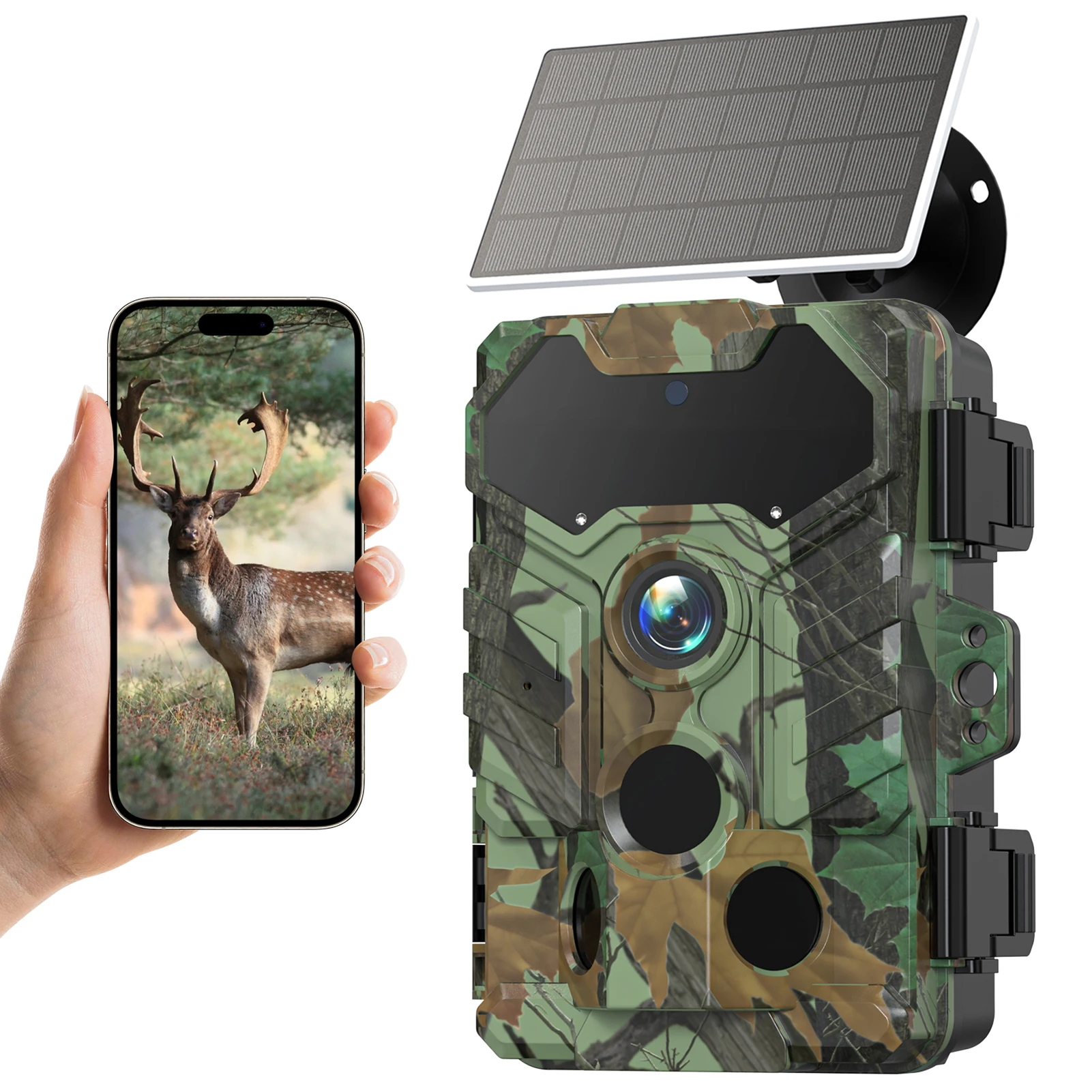 Outdoor Hunting Camera Wireless - Cámara Solar para exteriores, cámara de