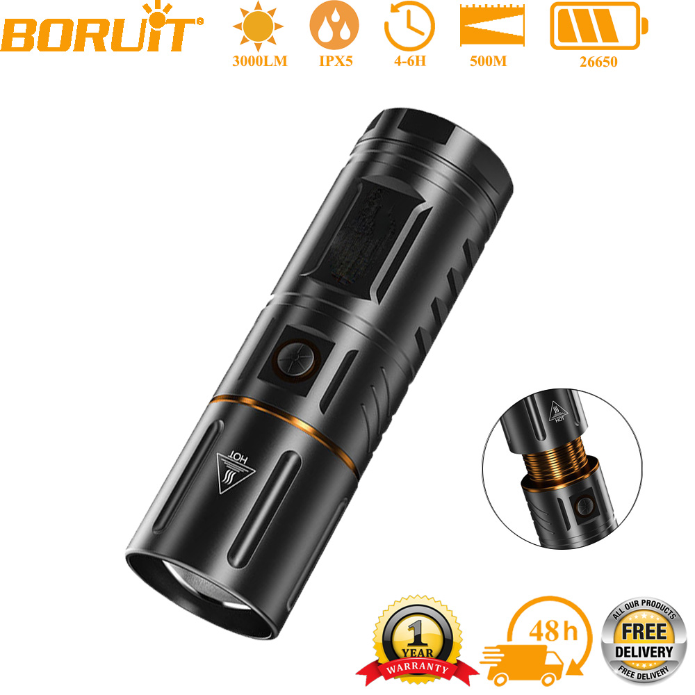 Outdoor Hunting Lights - Linterna LED BORUiT Ultra Brillante de