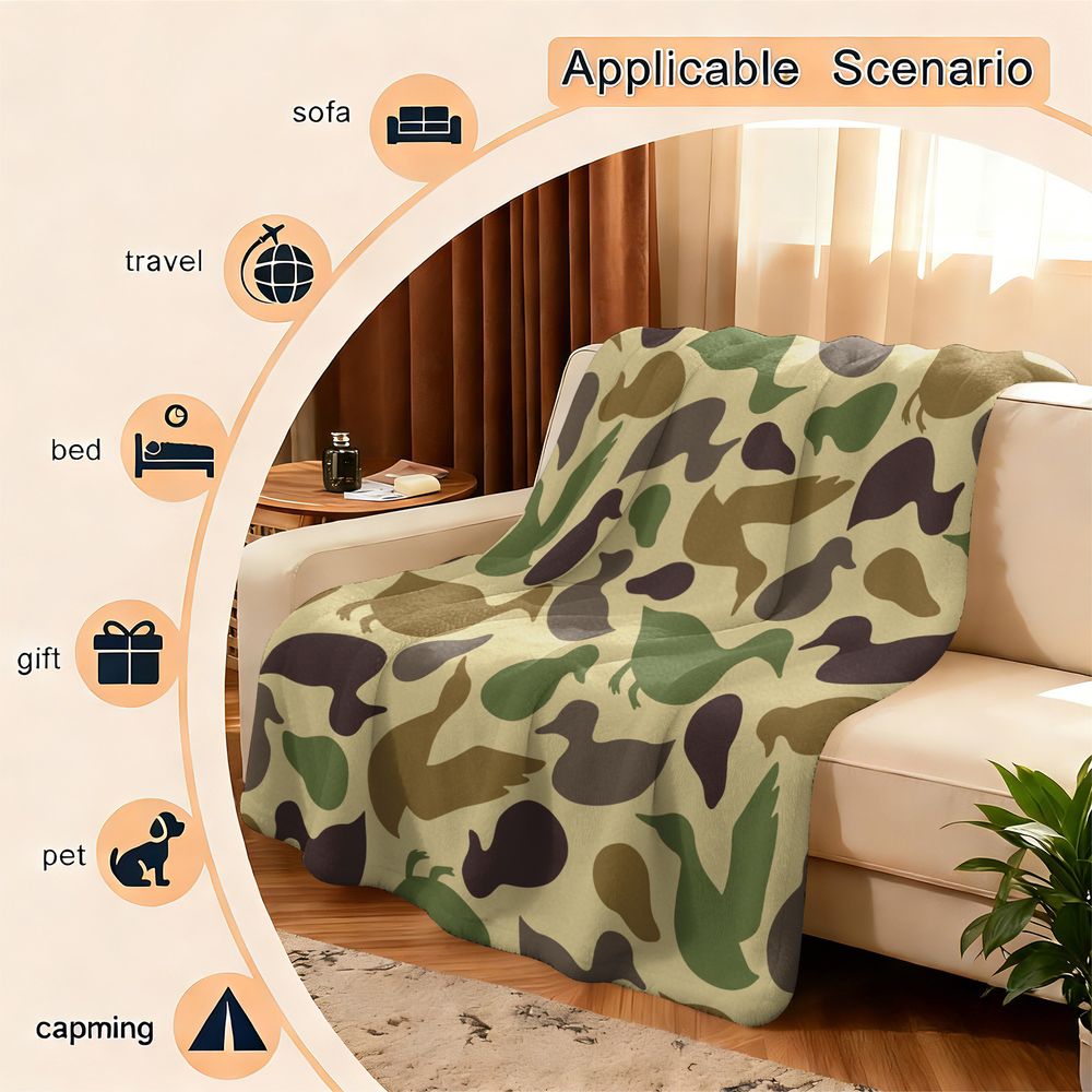 Manta de Franela con Estampado - Hunting Outdoor Rug reseña y precio