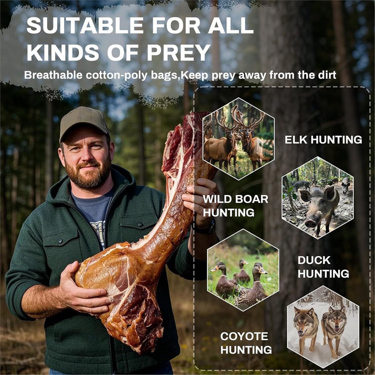 Bolsas para Caza BAAQ, Paquete - Game Bag Meat Hunting reseña y precio
