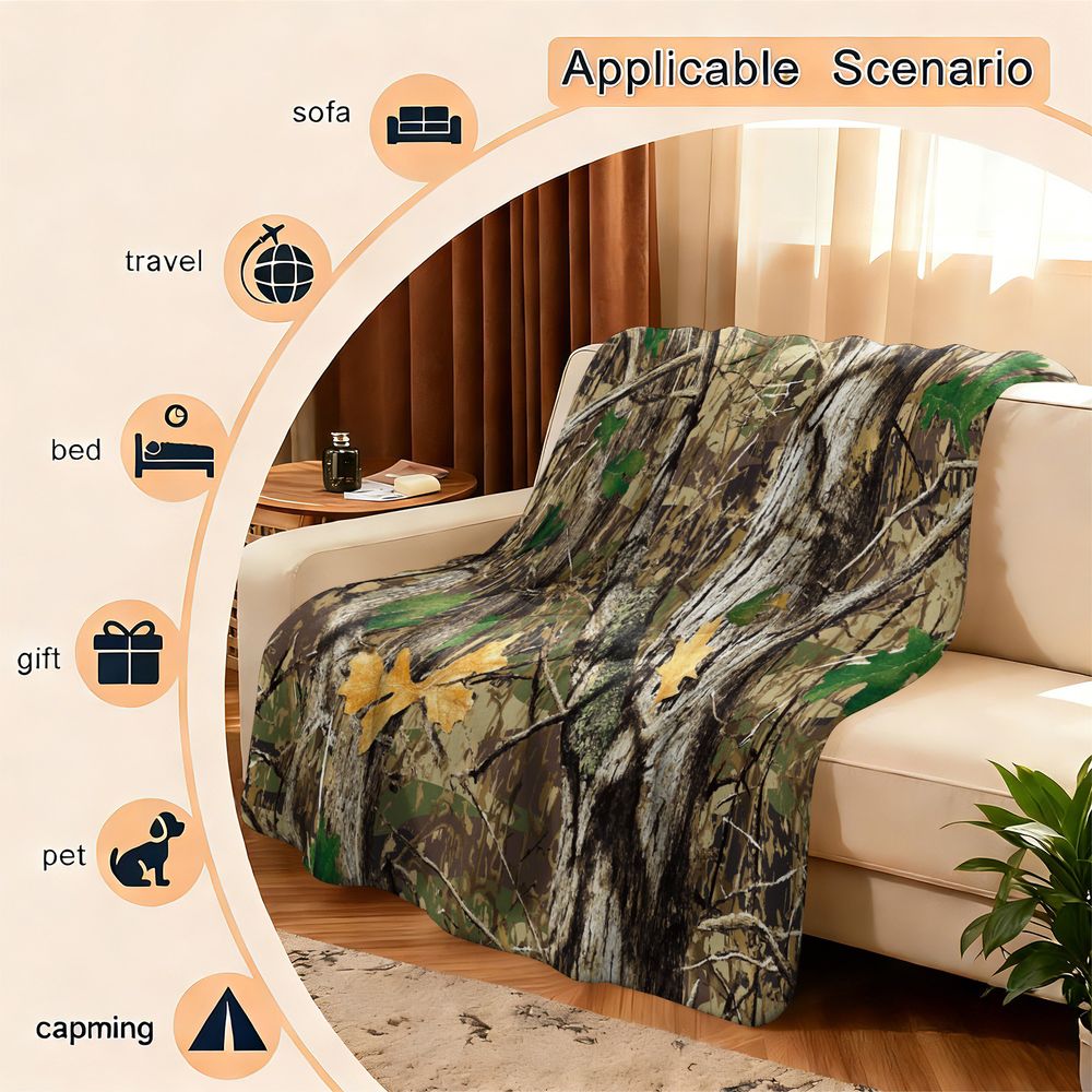 Manta de Franela con Camuflaje - Hunting Outdoor Rug reseña y precio