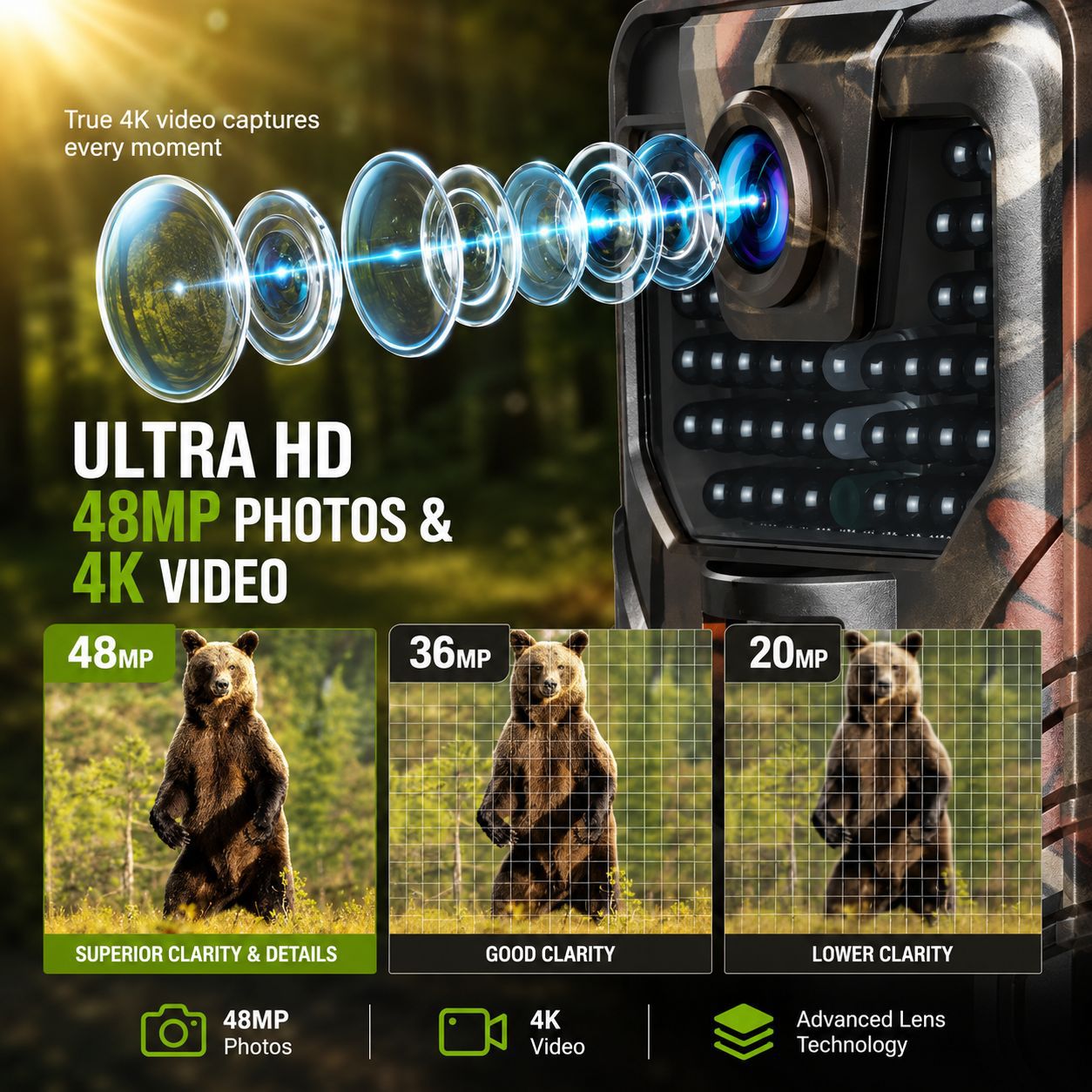 Cámara de Caza 4K con Wifi par - Outdoor Hunting Camera Wireless reseña y precio