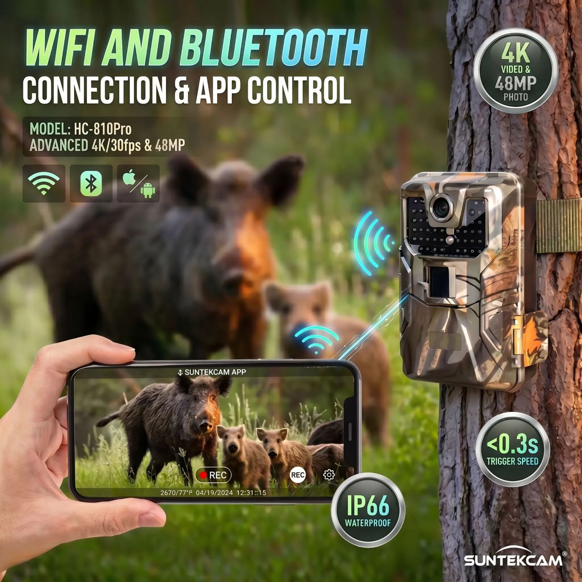 Cámara de Caza 4K con Wifi par - Outdoor Hunting Camera Wireless reseña y precio