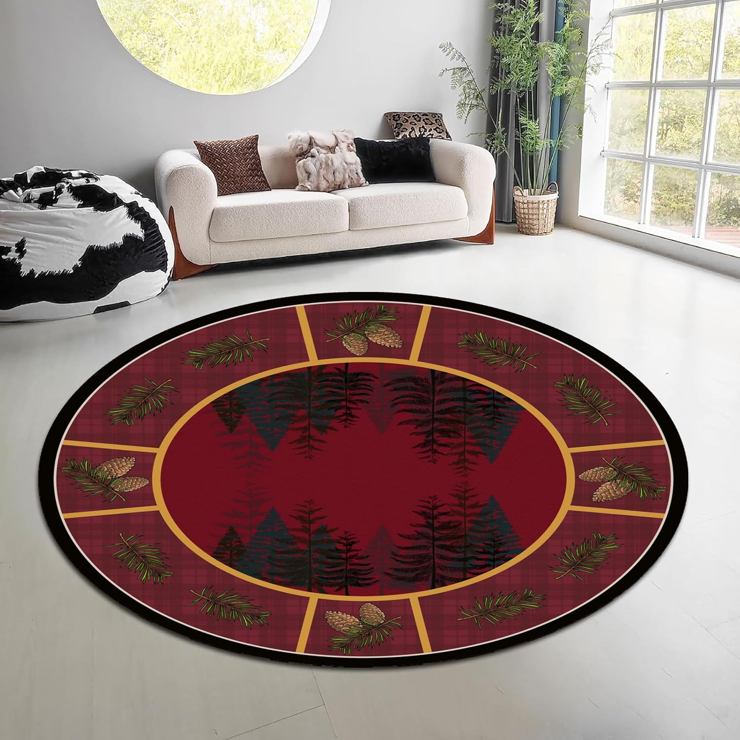 Alfombra Redonda Vintage con D - Hunting Outdoor Rug reseña y precio